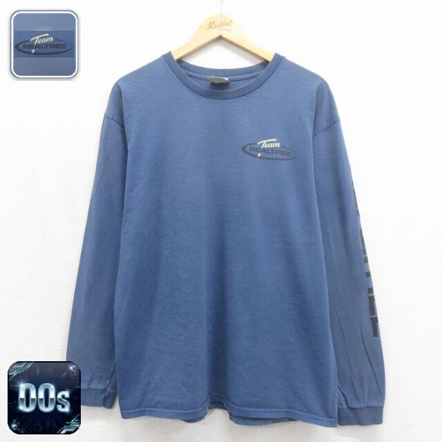 00s 長袖Tシャツ チームリアルツリー ネイビー メンズXL相当 | 古着