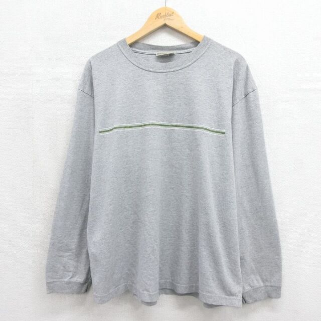90s 長袖Tシャツ 霜降り グレー メンズXL相当 | 古着