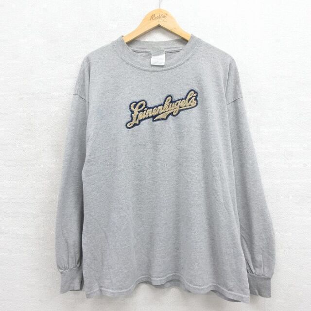 00s 長袖Tシャツ ライネンクーゲル グレー メンズXL相当 | 古着