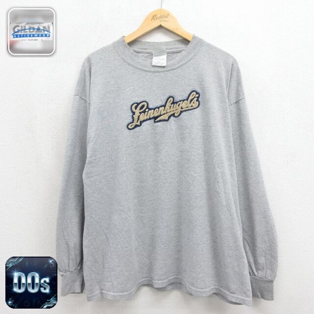 00s 長袖Tシャツ ライネンクーゲル グレー メンズXL相当 | 古着