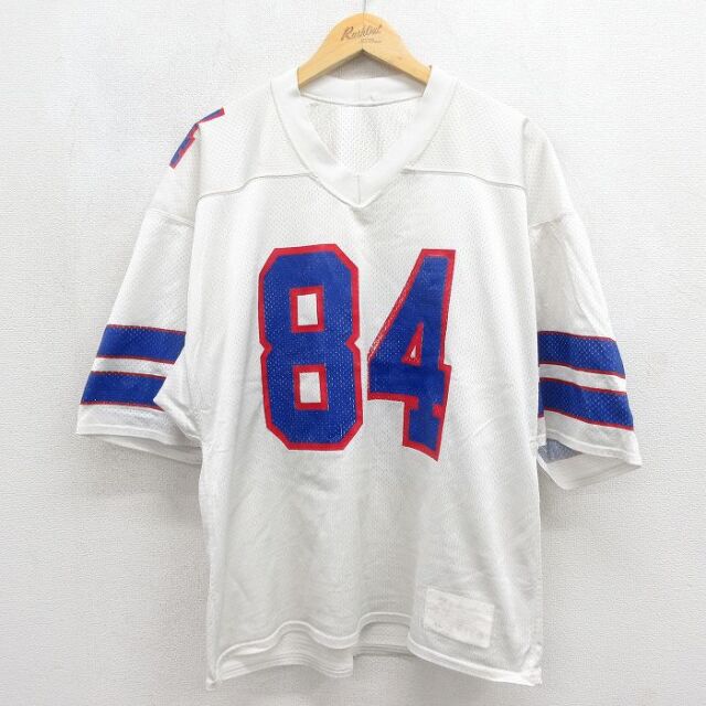 古着通販 XL☆古着 半袖 ビンテージ フットボール Tシャツ メンズ 90