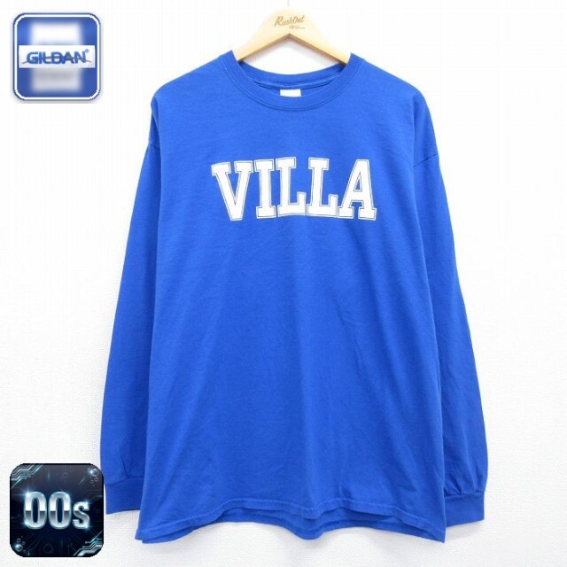 00s 長袖Tシャツ VILLA ブルー メンズXL相当 | 古着