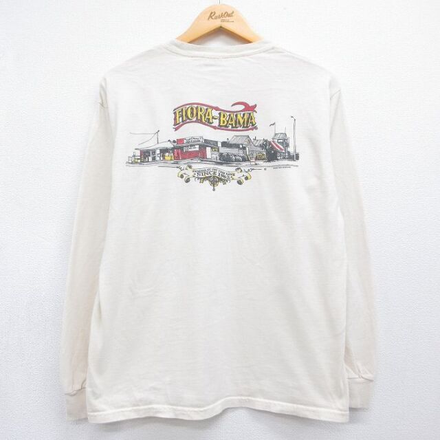 00s 長袖Tシャツ FLORA BAMA 生成り ベージュ メンズL相当 | 古着
