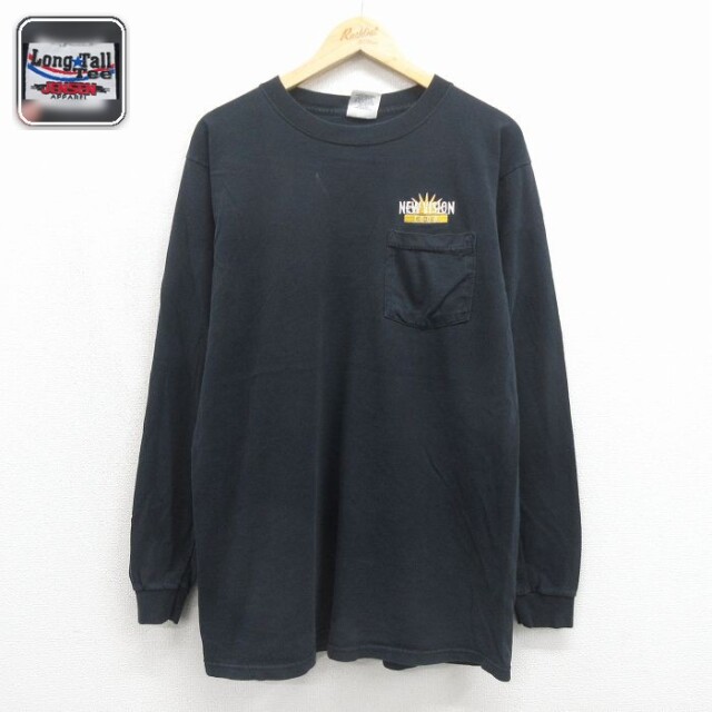 90s 長袖Tシャツ ニュービジョン ブラック メンズL相当 | 古着
