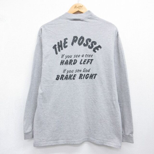 ヘインズ 00s 長袖Tシャツ THE POSSE グレー メンズL相当 | 古着