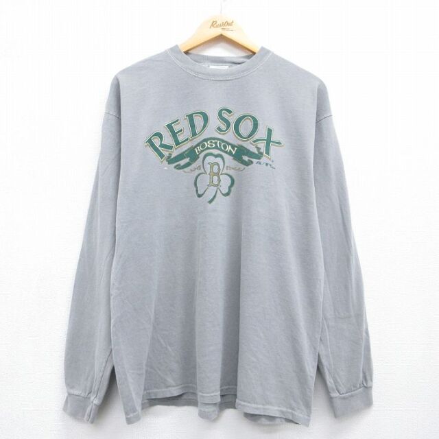 マジェスティック 00s 長袖Tシャツ ボストンレッドソックス グレー メンズXL相当 | 古着