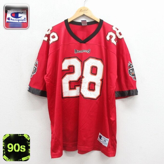 【20%OFF】チャンピオン 90s 半袖Tシャツ NFL タンパベイバッカニアーズ レッド メンズXL相当 | 古着