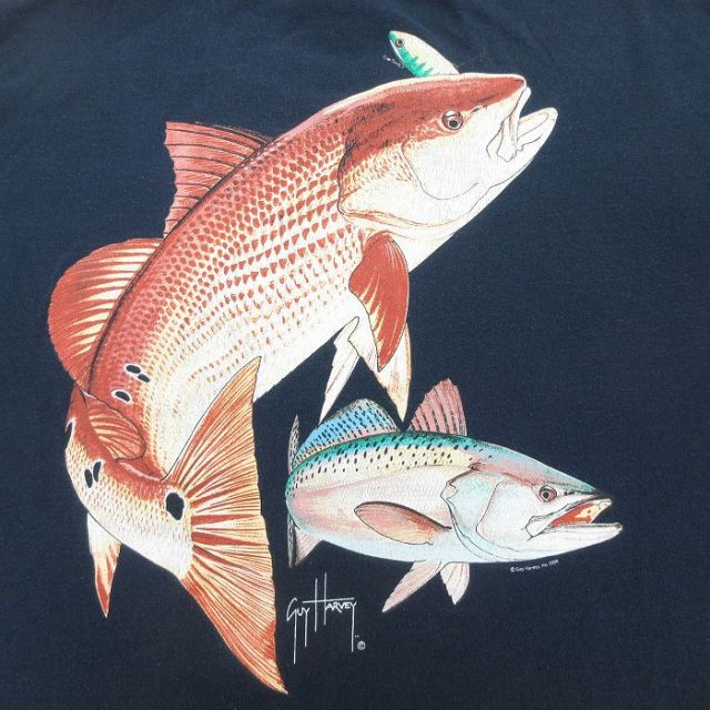 古着通販 M☆古着 長袖 ビンテージ Tシャツ メンズ 00年代 00s 魚