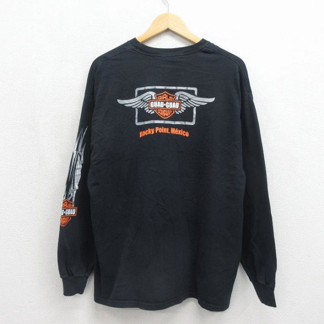 ヘインズ 00s 長袖Tシャツ ガールズカンパニー ブラック メンズXL相当 | 古着