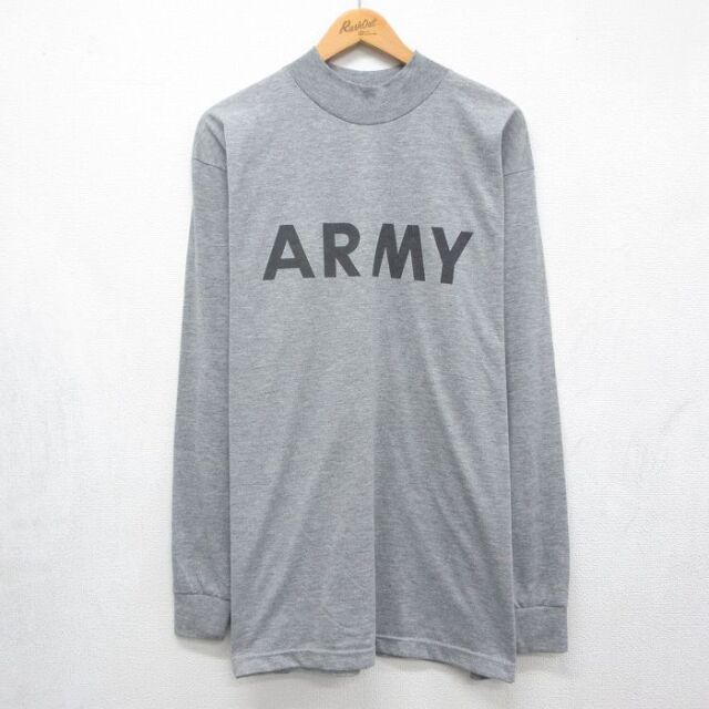 00s 長袖Tシャツ ミリタリー グレー メンズL相当 | 古着