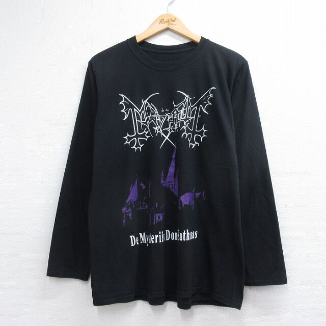 メイヘム 長袖ロックバンドTシャツ ブラック メンズL相当 | 古着