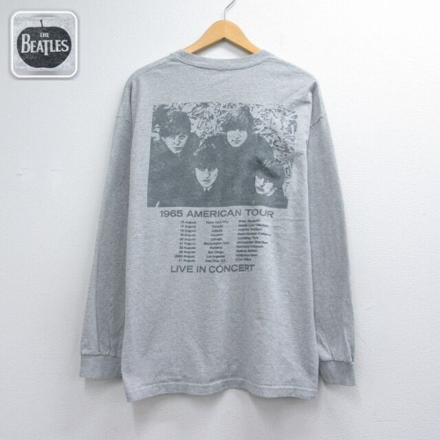 ビートルズ 長袖Tシャツ 霜降り グレー メンズXL相当 | 古着