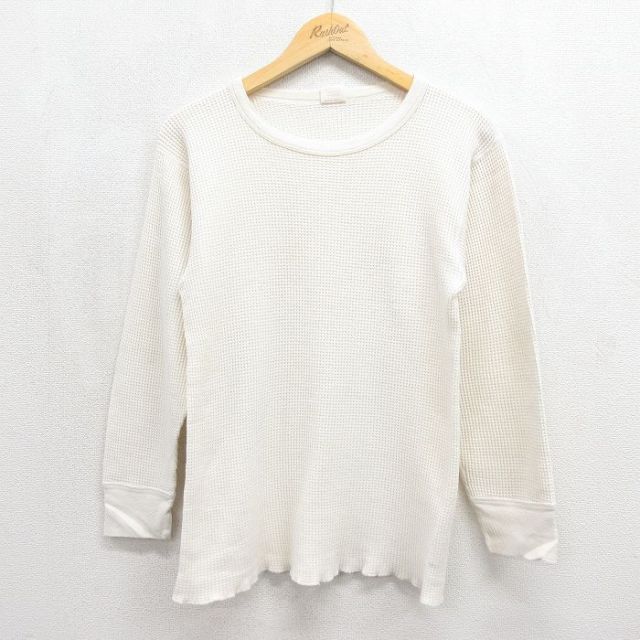 80s 長袖Tシャツ ベージュ メンズM相当 | 古着