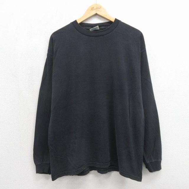 00s 長袖Tシャツ ブラック メンズXL相当 | 古着