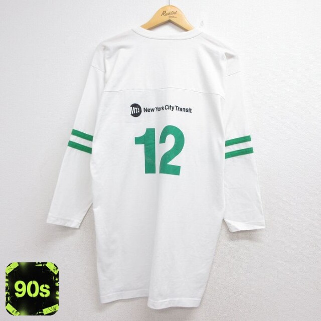 90s 長袖Tシャツ Team Walk ホワイト メンズL相当 | 古着