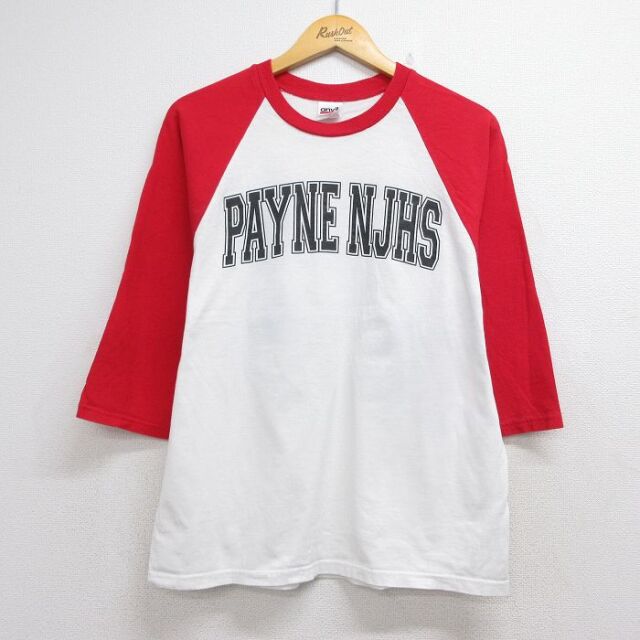 7分袖Tシャツ PAYNE ラグラン ホワイト メンズM相当 | 古着