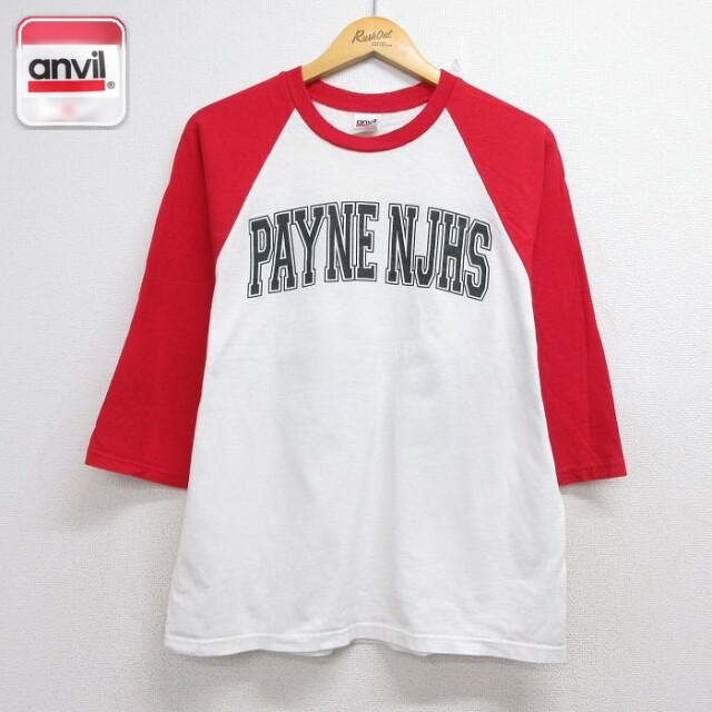 7分袖Tシャツ PAYNE ラグラン ホワイト メンズM相当 | 古着