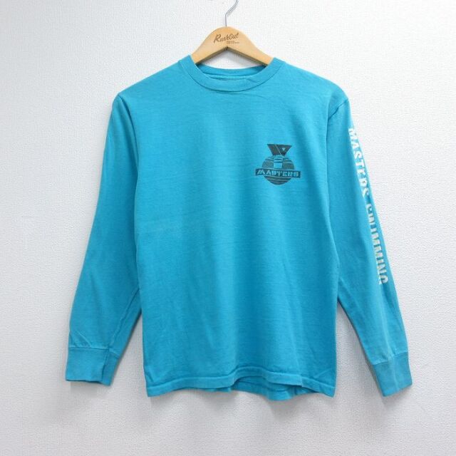 80s 長袖Tシャツ MASTERS ライトブルー メンズM相当 | 古着