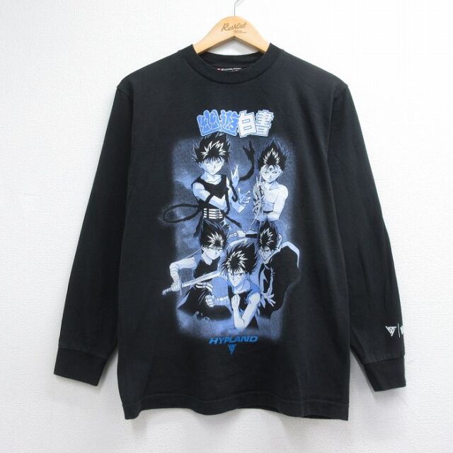 長袖Tシャツ 幽遊白書飛影 ブラック メンズM相当 | 古着