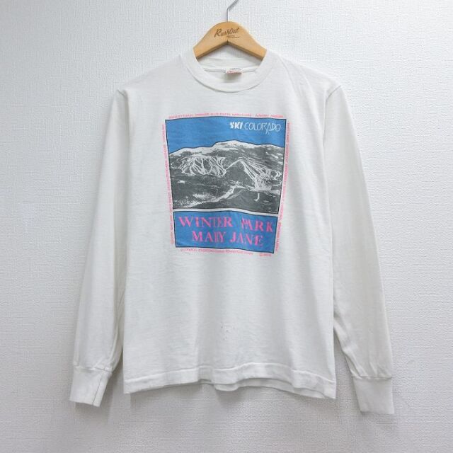80s 長袖Tシャツ コロラド ホワイト メンズM相当 | 古着