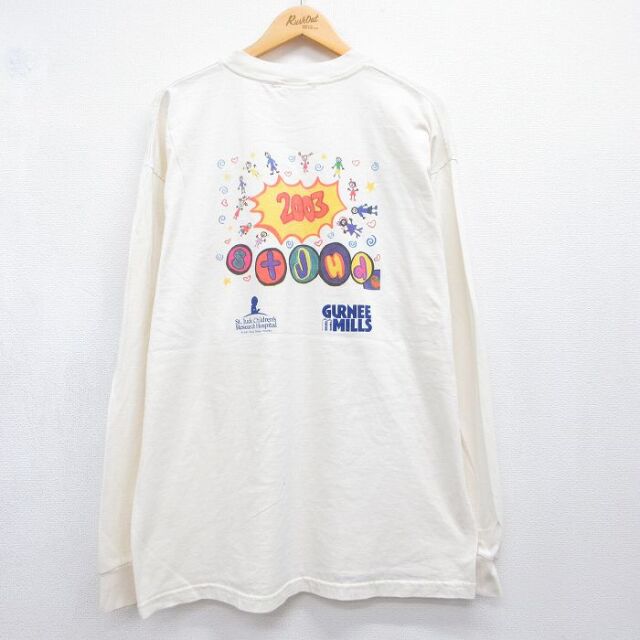 00s 長袖Tシャツ St Jude 生成り ベージュ メンズXL相当 | 古着