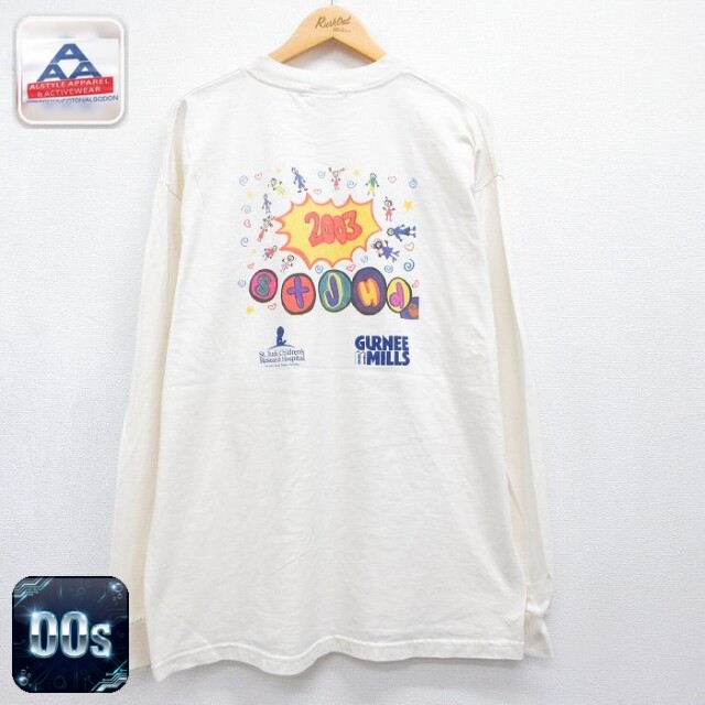 00s 長袖Tシャツ St Jude 生成り ベージュ メンズXL相当 | 古着