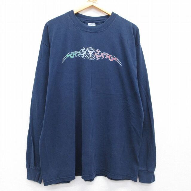 00s 長袖Tシャツ COSSABOOM ネイビー メンズXL相当 | 古着