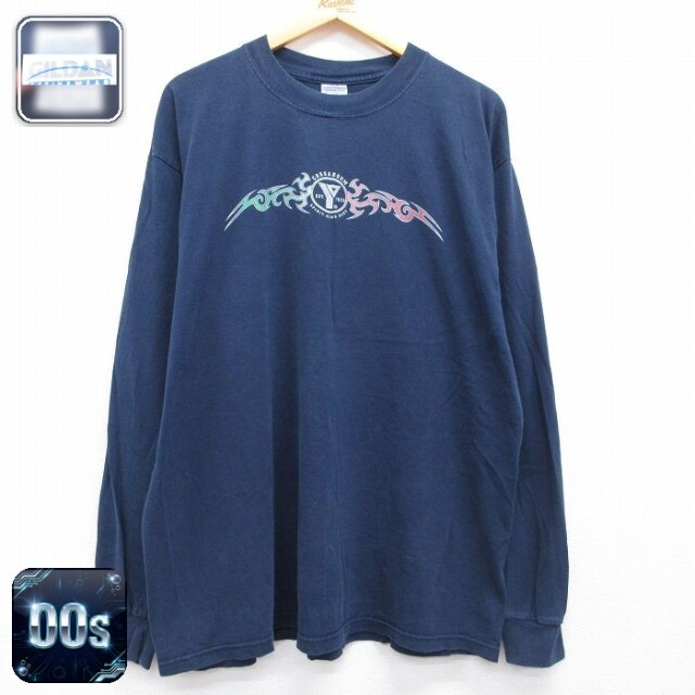 00s 長袖Tシャツ COSSABOOM ネイビー メンズXL相当 | 古着