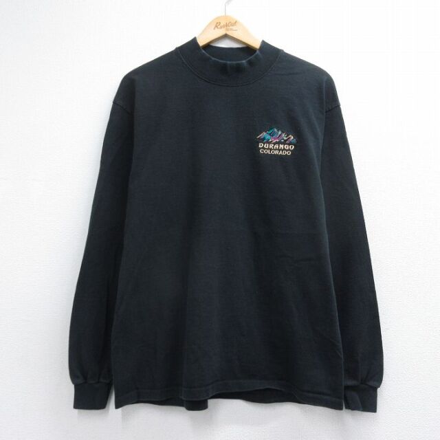 90s 長袖Tシャツ DURANGO コロラド ブラック メンズL相当 | 古着