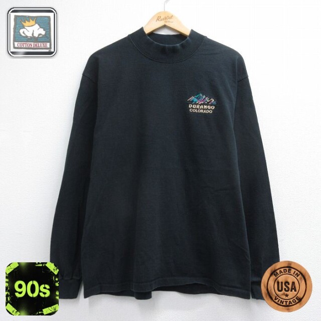 90s 長袖Tシャツ DURANGO コロラド ブラック メンズL相当 | 古着