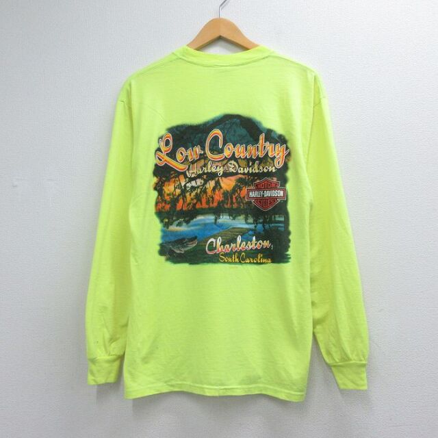 ハーレーダビッドソン 00s 長袖Tシャツ ビッグロゴ イエロー メンズL相当 | 古着