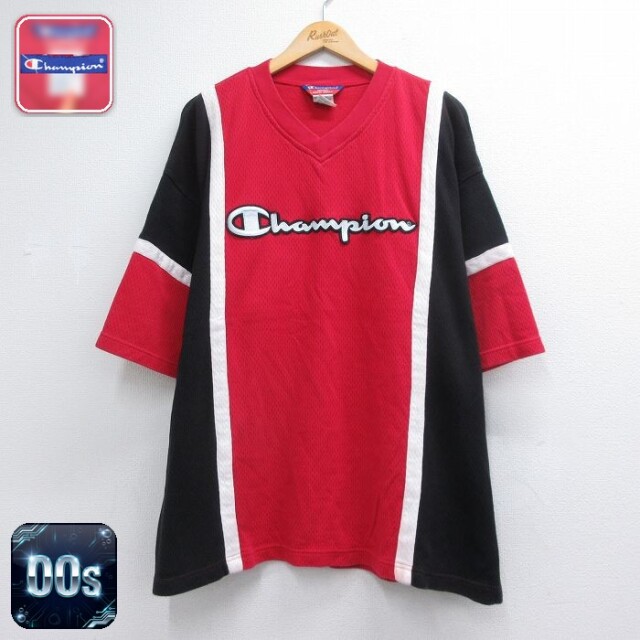 チャンピオン 00s 半袖Tシャツ ビッグロゴ レッド メンズXL相当 | 古着