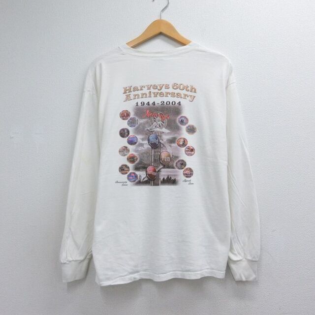 フルーツオブザルーム 00s 長袖Tシャツ HARVEYS ホワイト メンズXL相当 | 古着
