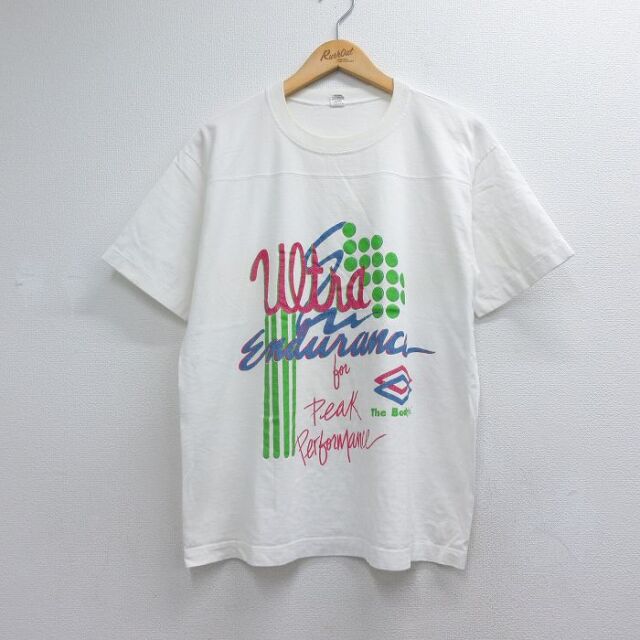 90s 半袖フットボールTシャツ Ultra Endurance ホワイト メンズL相当 | 古着
