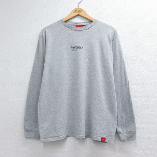 モッシモ 長袖Tシャツ 霜降り グレー メンズL相当 | 古着