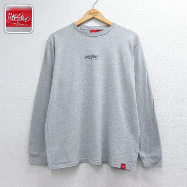 モッシモ 長袖Tシャツ 霜降り グレー メンズL相当 | 古着