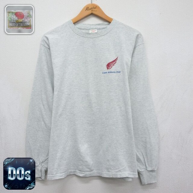 フルーツオブザルーム 00s 長袖Tシャツ ウィング 霜降りグレー メンズL相当 | 古着