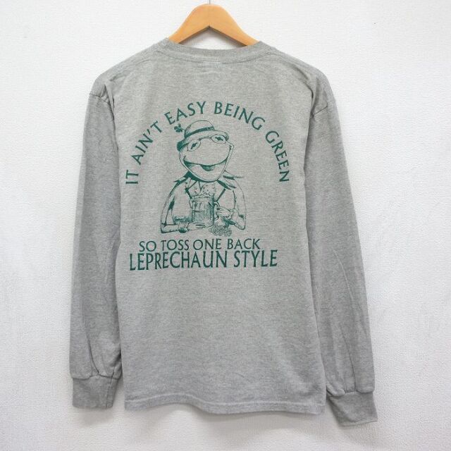 00s 長袖Tシャツ カーミット グレー メンズL相当 | 古着