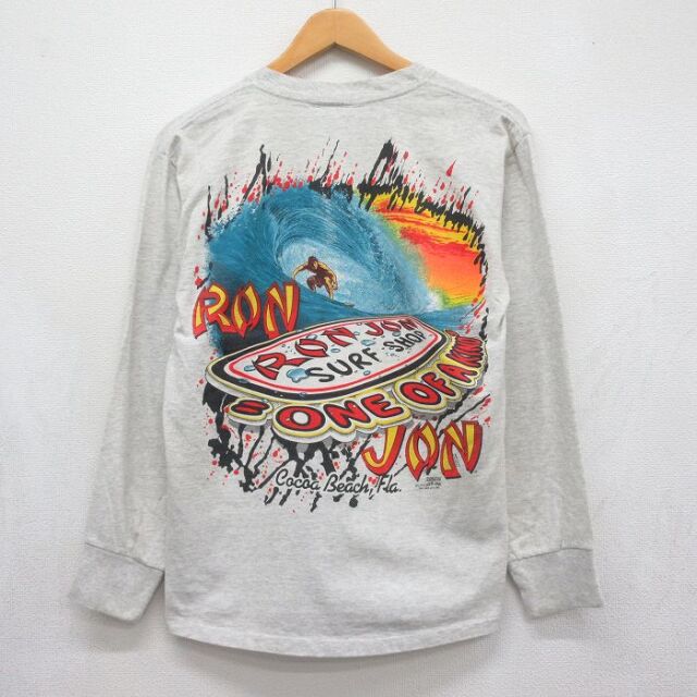 90s 長袖Tシャツ サーフィン グレー メンズM相当 | 古着