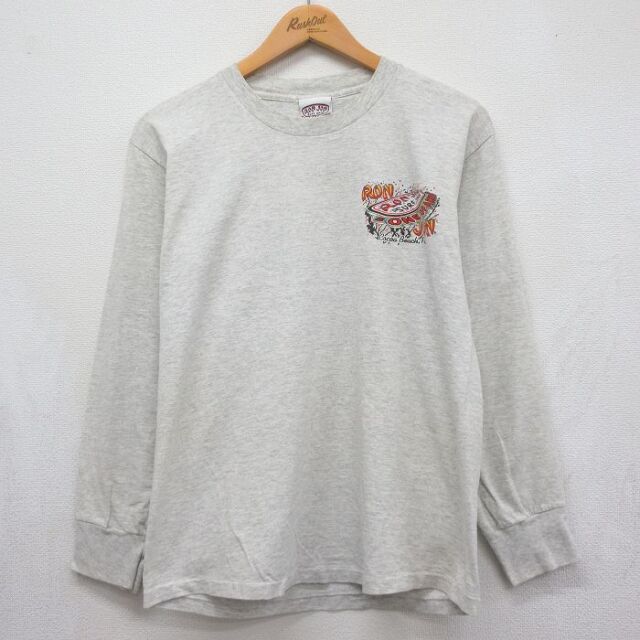 古着通販 M☆古着 ロンジョン 長袖 ビンテージ Tシャツ メンズ 90年代