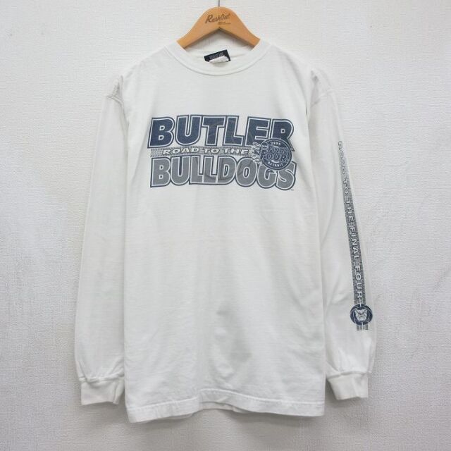 ジャンスポーツ 00s 長袖Tシャツ ブルドッグス ホワイト メンズM相当 | 古着