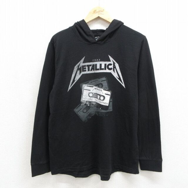 古着通販 L☆古着 長袖 ロック バンド Tシャツ パーカー メンズ