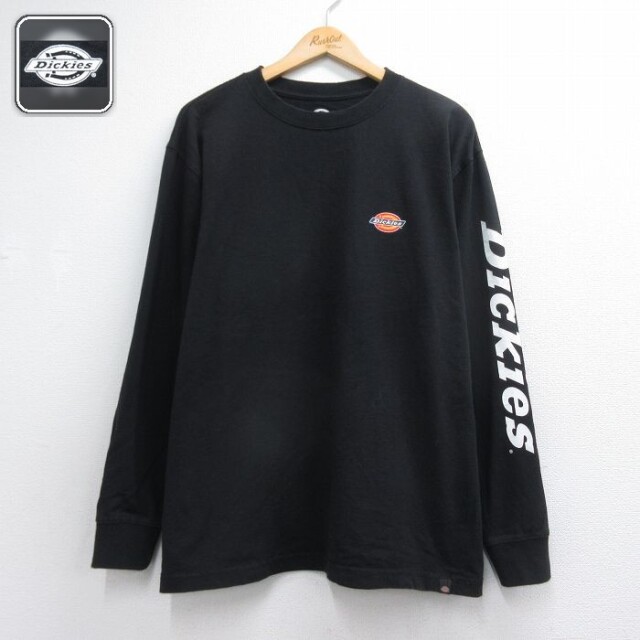 ディッキーズ 長袖Tシャツ ビッグロゴ ブラック メンズXL相当 | 古着