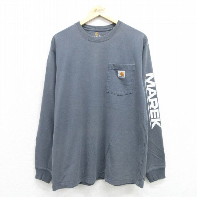 カーハート 長袖Tシャツ MARK グレー メンズL相当 | 古着