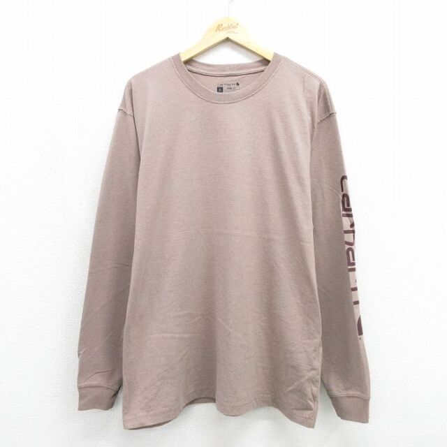 カーハート 長袖Tシャツ ベージュ メンズXL相当 | 古着