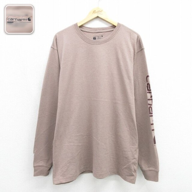 カーハート 長袖Tシャツ ベージュ メンズXL相当 | 古着