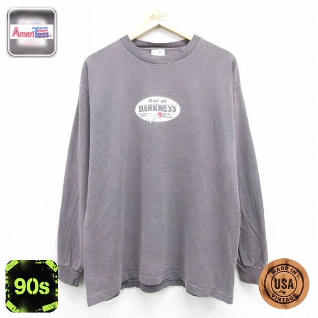 90s 長袖Tシャツ DARKNESS グレー メンズXL相当 | 古着