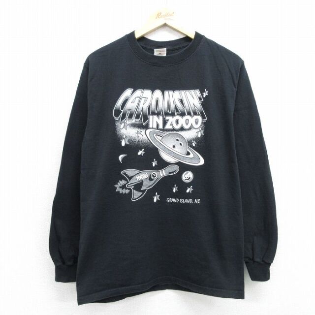フルーツオブザルーム 00s 長袖Tシャツ ボウリング ブラック メンズM相当 | 古着