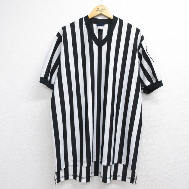 00s 半袖Tシャツ ストライプ ブラック メンズXL相当 | 古着