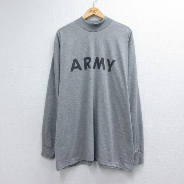 00s 長袖Tシャツ ミリタリー グレー メンズXL相当 | 古着